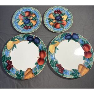 Victoria Beale Forbidden Fruit 9024 Set Of 2 Dinner Plates And 2 Salad Plates A